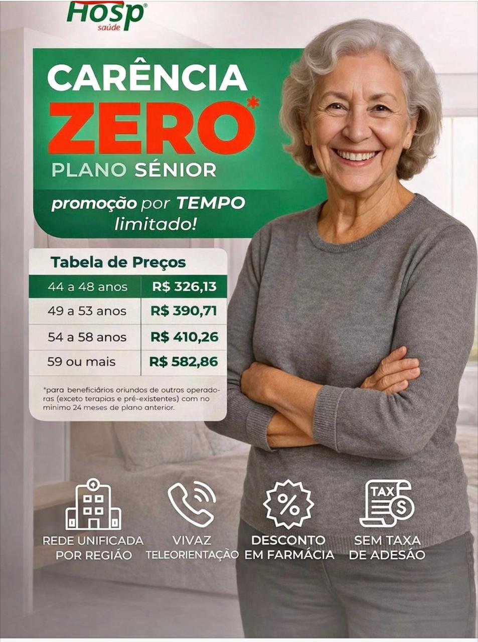 Hosp Saúde – Carência Zero Plano Sênior